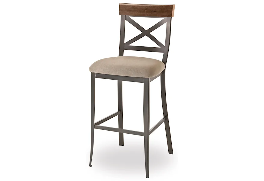 Industrial - Amisco 30" Kyle Stool with Upholstered Seat by Amisco at Esprit Decor Home Furnishings